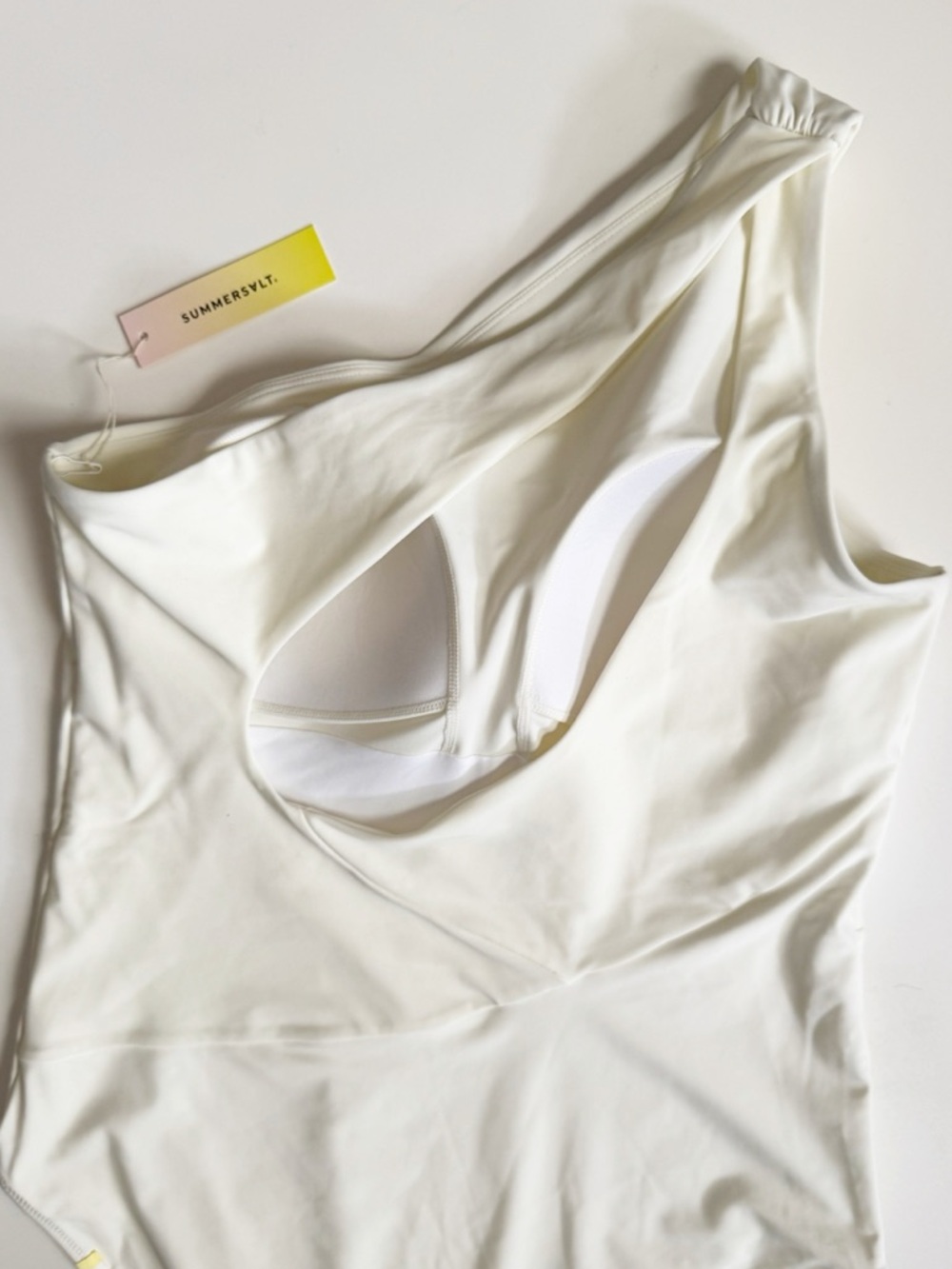 Summersalt Sidestroke One Piece Swimsuit Bathingsuit 12 Cream White Bride NWT - Picture 8 of 11